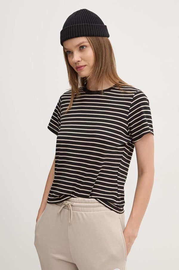 Abercrombie & Fitch Pamučna majica Abercrombie & Fitch za žene, boja: crna, KI139-4636