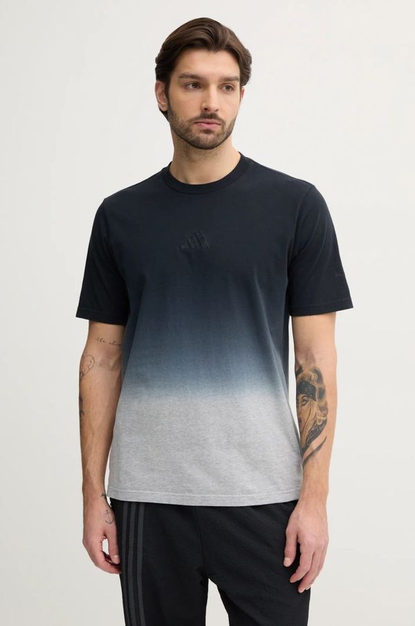 adidas Pamučna majica adidas ALL SZN Dip Dye za muškarce, boja: siva, s uzorkom, JJ3694