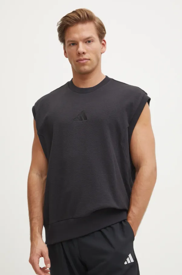 adidas Pamučna majica adidas ALL SZN Luxe za muškarce, boja: crna, JJ3637