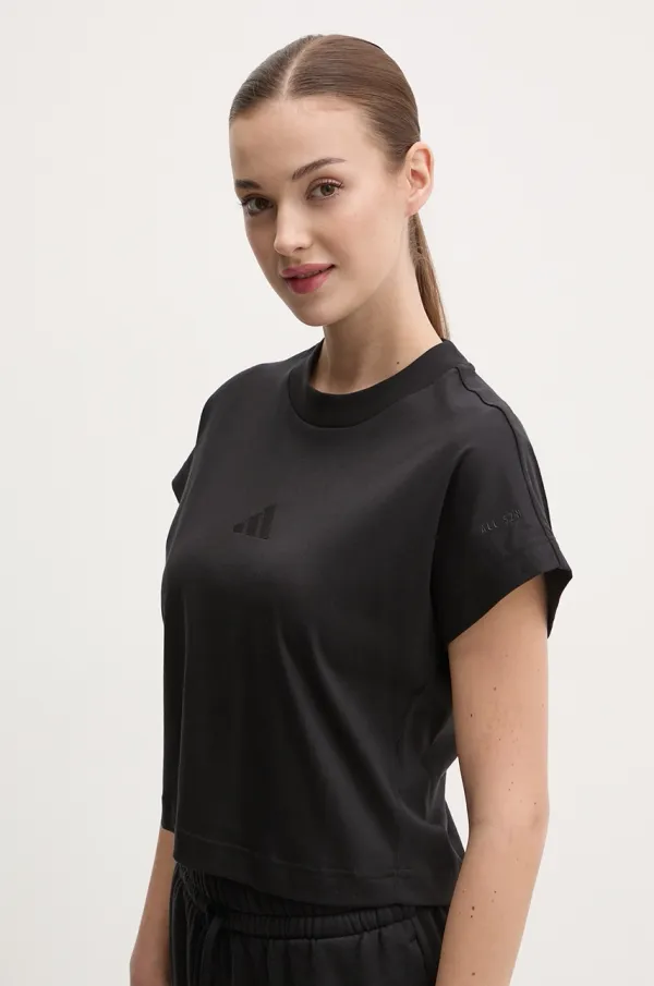 adidas Pamučna majica adidas ALL SZN za žene, boja: crna, JJ1235