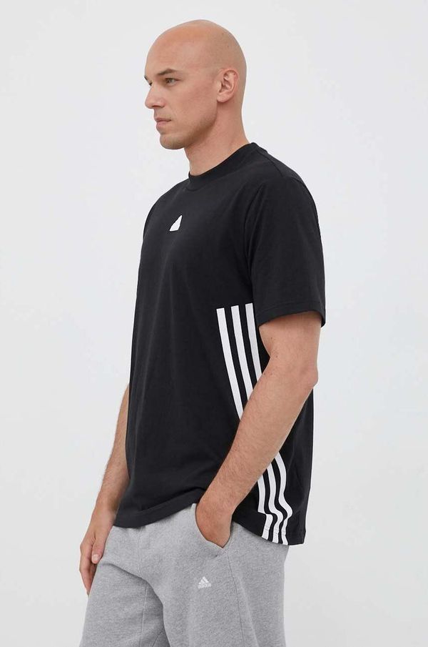 adidas Pamučna majica adidas boja: crna, s tiskom
