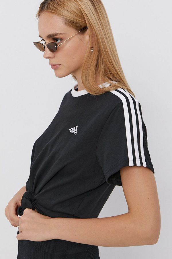 adidas Pamučna majica adidas boja: crna