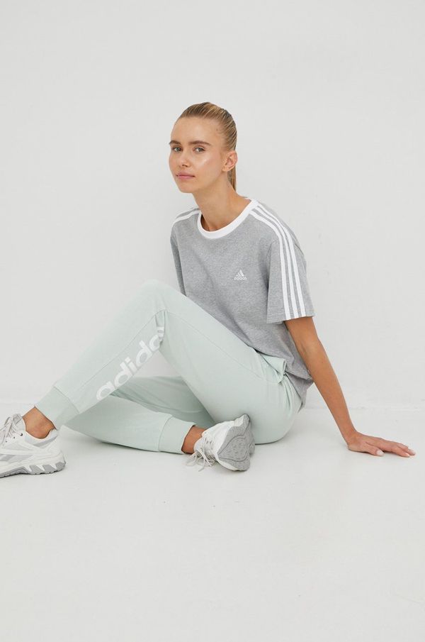 adidas Pamučna majica adidas boja: siva