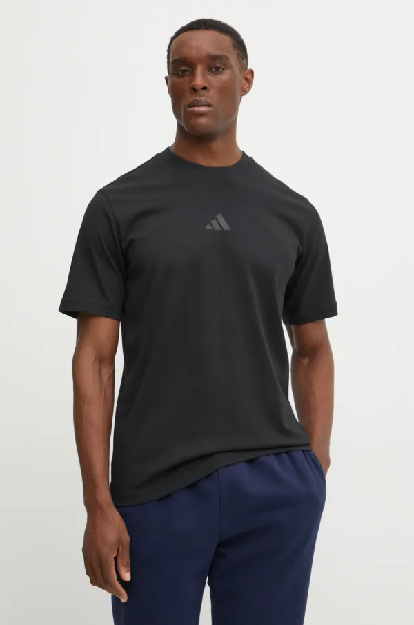 adidas Pamučna majica adidas City Escape za muškarce, boja: crna, s aplikacijom, JF3329