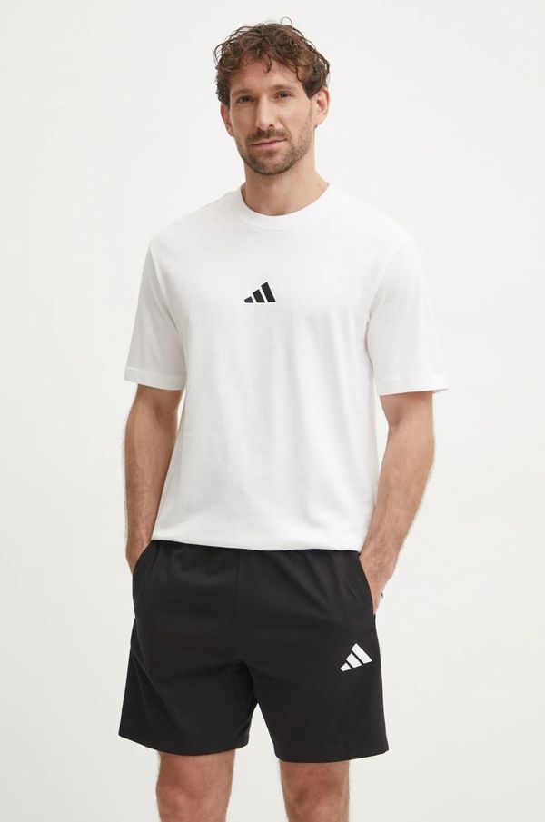 adidas Pamučna majica adidas Essential za muškarce, boja: bež, bez uzorka, JF1092