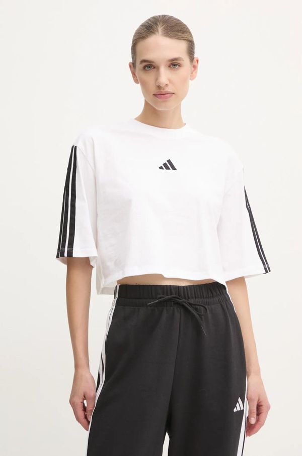 adidas Pamučna majica adidas Essentials za žene, boja: bijela, JD4999