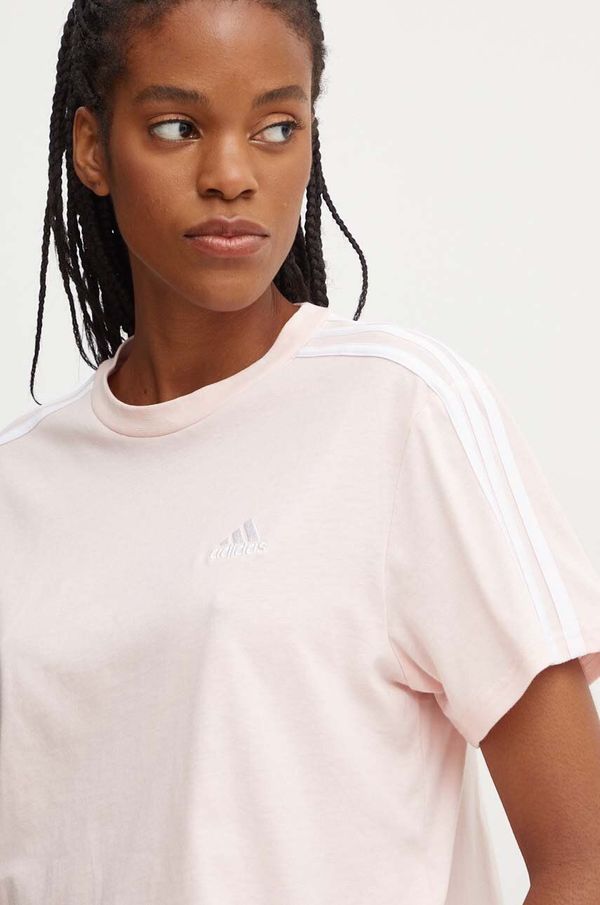 adidas Pamučna majica adidas Essentials za žene, boja: ružičasta, IY4227