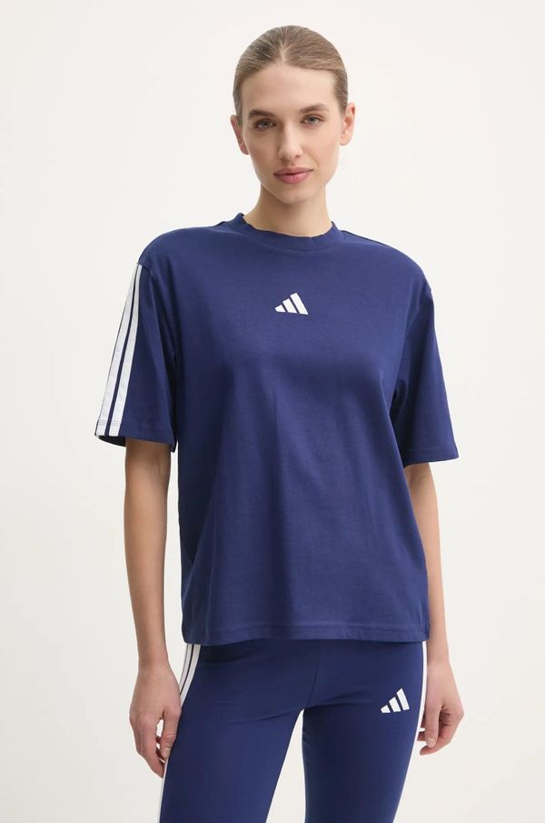 adidas Pamučna majica adidas Essentials za žene, boja: tamno plava, JE1212