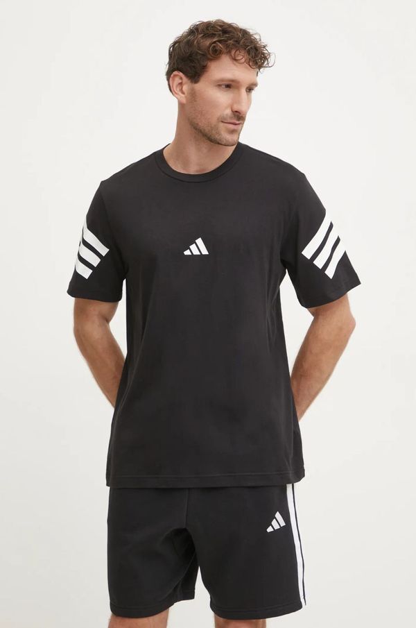 adidas Pamučna majica adidas Future Icons za muškarce, boja: crna, s tiskom, JD4877