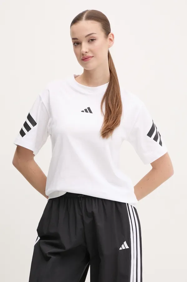 adidas Pamučna majica adidas Future Icons za žene, boja: bijela, JE0238