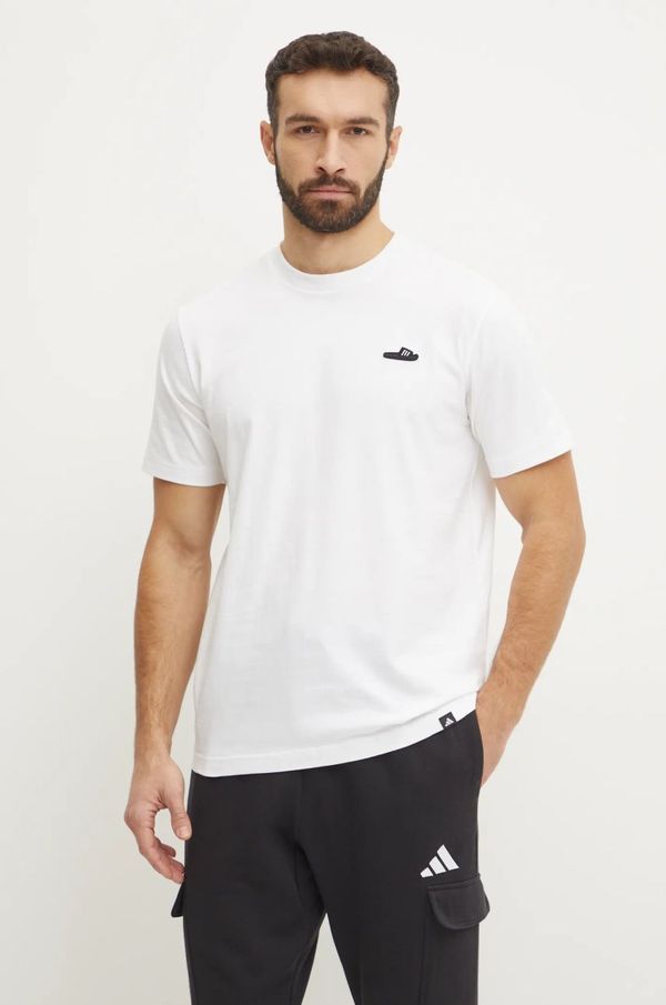 adidas Pamučna majica adidas M L SLIDE TEE za muškarce, boja: bež, s aplikacijom, JJ4002