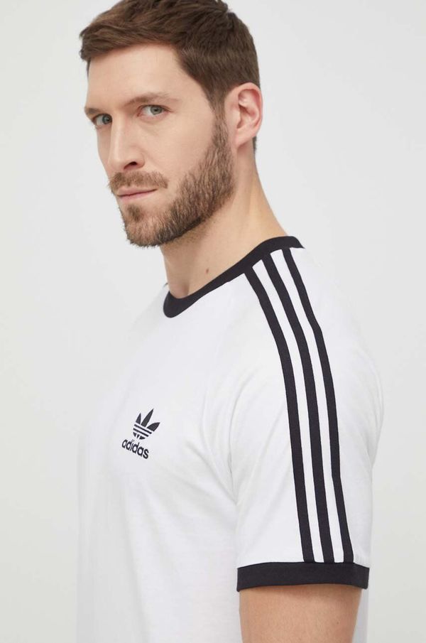 adidas Originals Pamučna majica adidas Originals 3-Stripes boja: bijela, s uzorkom, IA4846-white