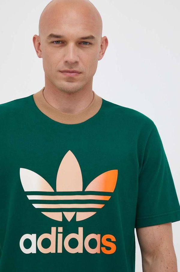 adidas Originals Pamučna majica adidas Originals boja: zelena, s tiskom