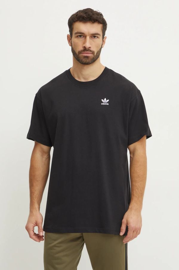 adidas Originals Pamučna majica adidas Originals Essential za muškarce, boja: crna, bez uzorka, JD0349