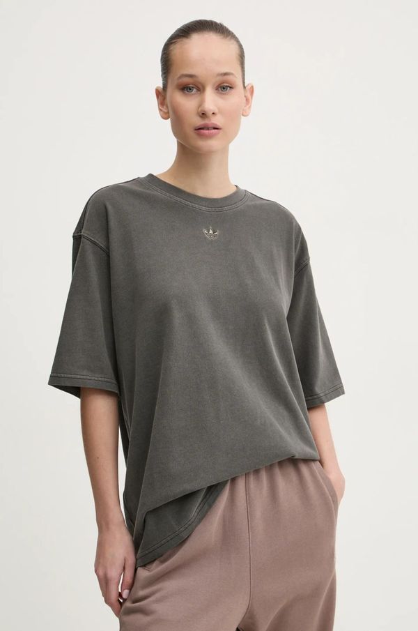 adidas Originals Pamučna majica adidas Originals GRAPHIC TEE za žene, boja: siva, JI5729