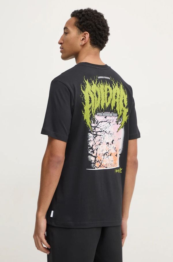 adidas Originals Pamučna majica adidas Originals Q12 TS DEATH za muškarce, boja: crna, s tiskom, JP2678