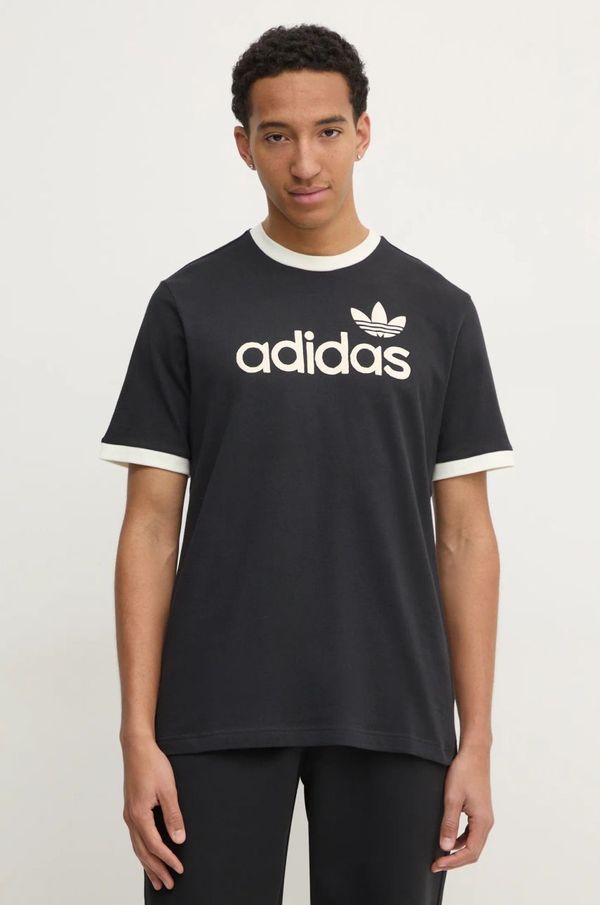 adidas Originals Pamučna majica adidas Originals SIMPLE TEE za muškarce, boja: crna, s tiskom, JC8372