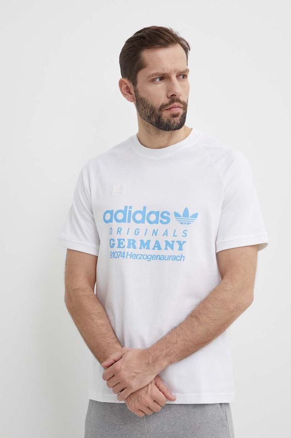 adidas Originals Pamučna majica adidas Originals za muškarce, boja: bež, s tiskom, IR9634