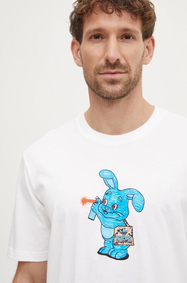 adidas Originals Pamučna majica adidas Originals za muškarce, boja: bež, s tiskom, IX6783