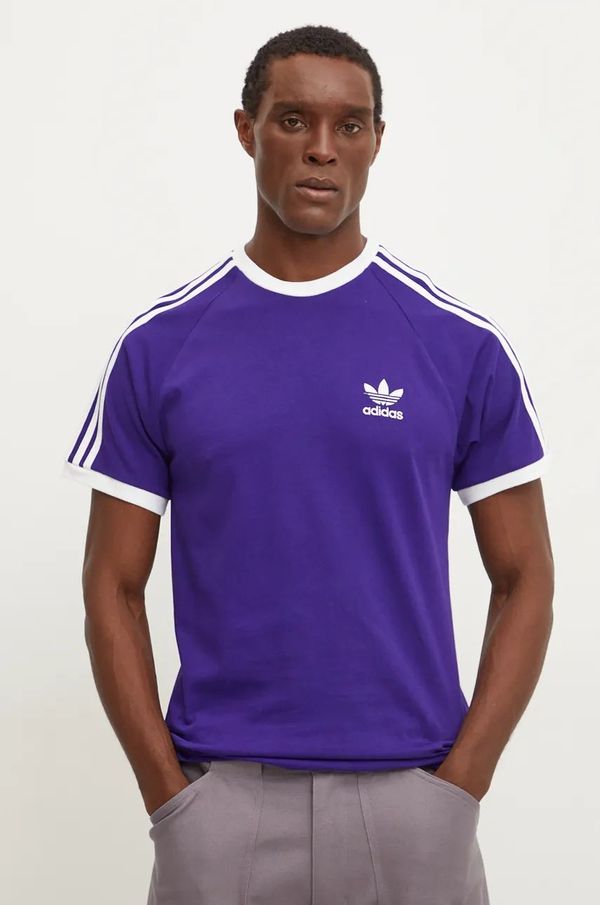 adidas Originals Pamučna majica adidas Originals za muškarce, boja: ljubičasta, s aplikacijom, IZ2369