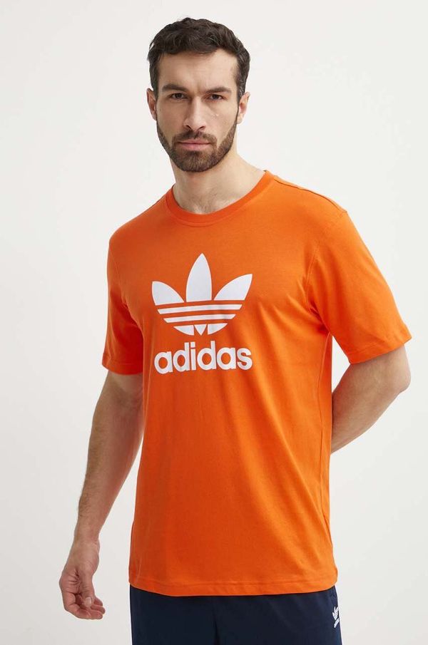 adidas Originals Pamučna majica adidas Originals za muškarce, boja: narančasta, s tiskom, IR8000