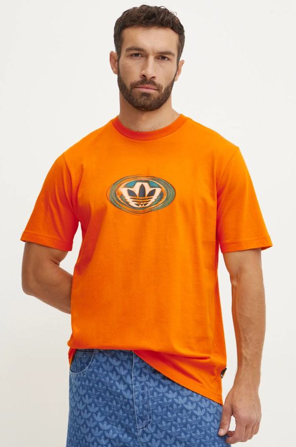 adidas Originals Pamučna majica adidas Originals za muškarce, boja: narančasta, s tiskom, JM0480