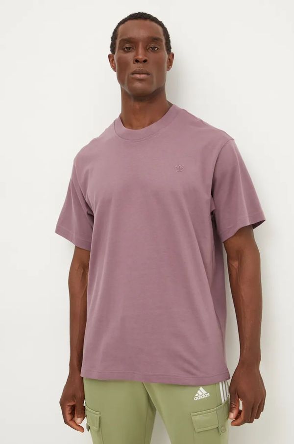 adidas Originals Pamučna majica adidas Originals za muškarce, boja: ružičasta, bez uzorka, IX8181
