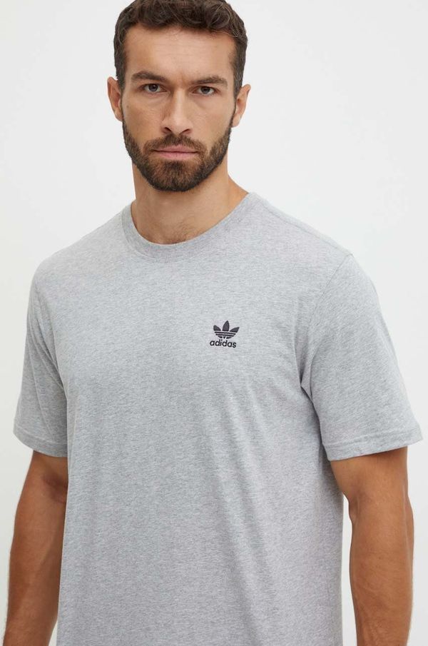 adidas Originals Pamučna majica adidas Originals za muškarce, boja: siva, melanž, IZ2096