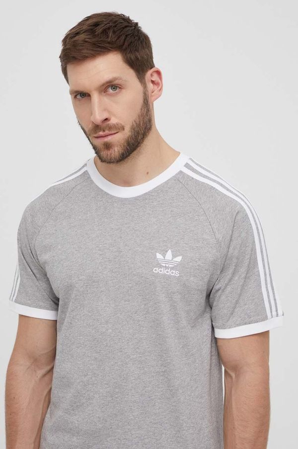 adidas Originals Pamučna majica adidas Originals za muškarce, boja: siva, s uzorkom, IA4848-grey