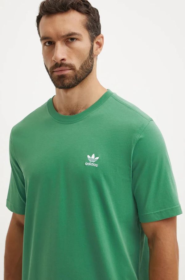 adidas Originals Pamučna majica adidas Originals za muškarce, boja: zelena, s aplikacijom, IZ2106