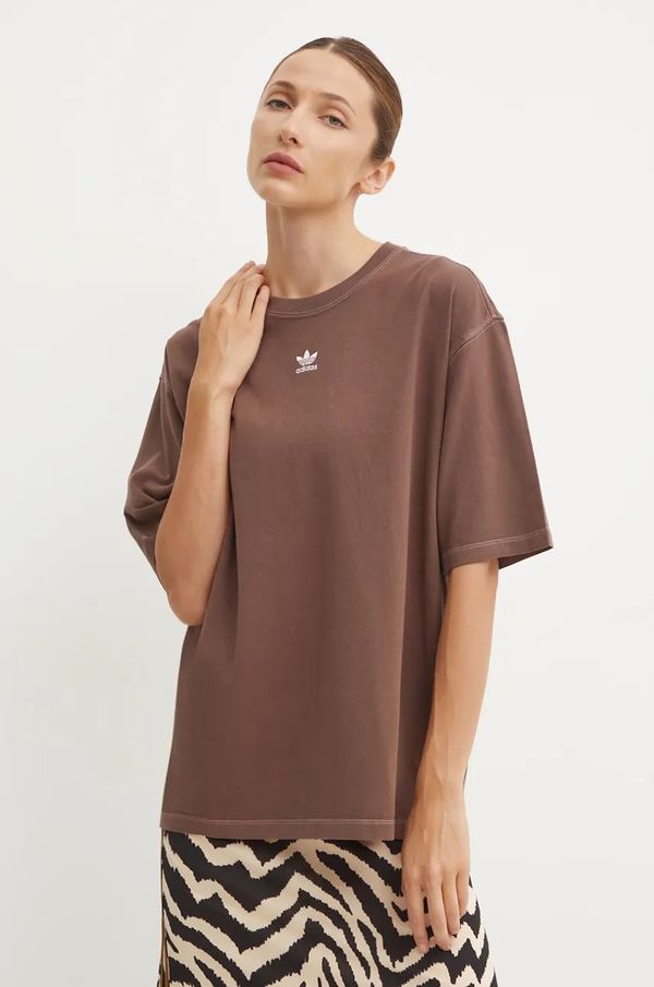 adidas Originals Pamučna majica adidas Originals za žene, boja: smeđa, IX6981