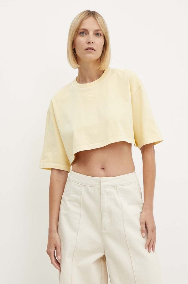 adidas Originals Pamučna majica adidas Originals za žene, boja: žuta, IR6000