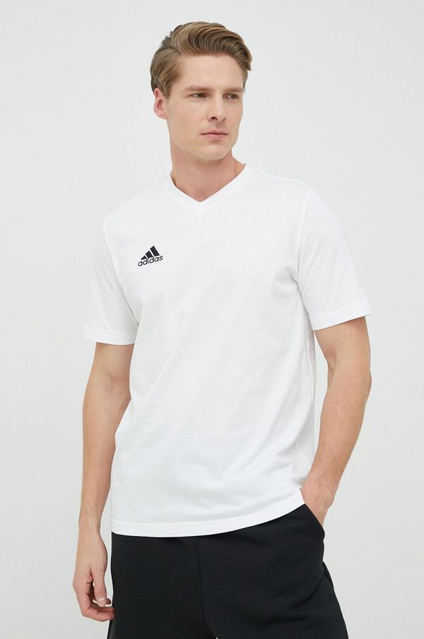 adidas Performance Pamučna majica adidas Performance boja: bijela, jednobojni model