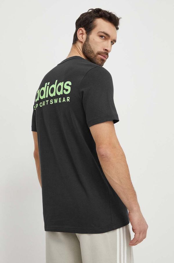 adidas Pamučna majica adidas za muškarce, boja: siva, s tiskom