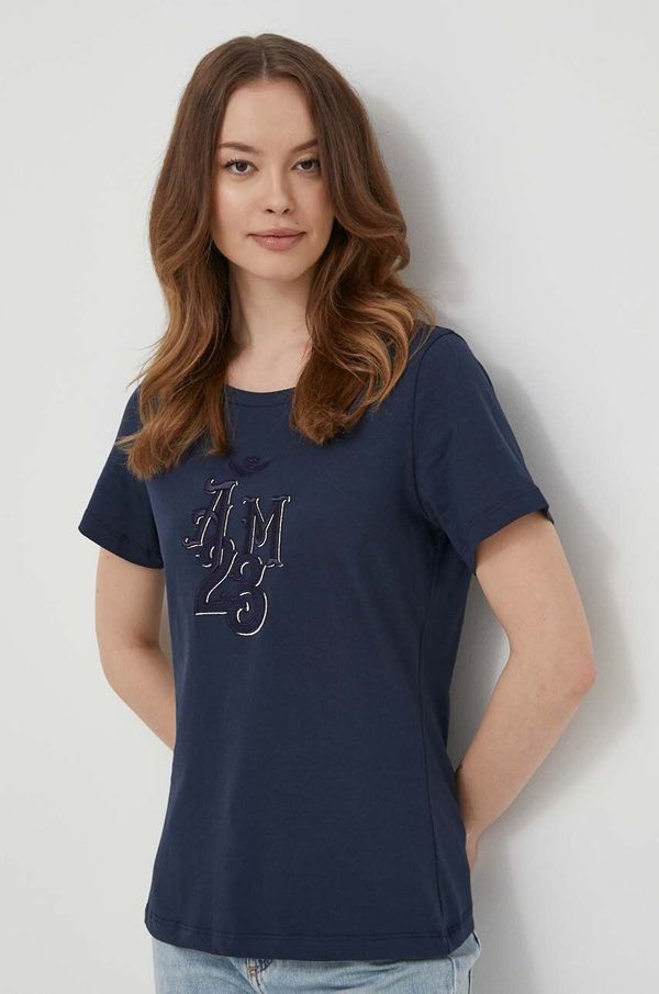 Aeronautica Militare Pamučna majica Aeronautica Militare za žene, boja: tamno plava