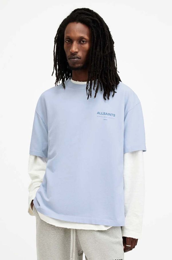 AllSaints Pamučna majica AllSaints ACCESS SS CREW za muškarce, s tiskom, M038PA