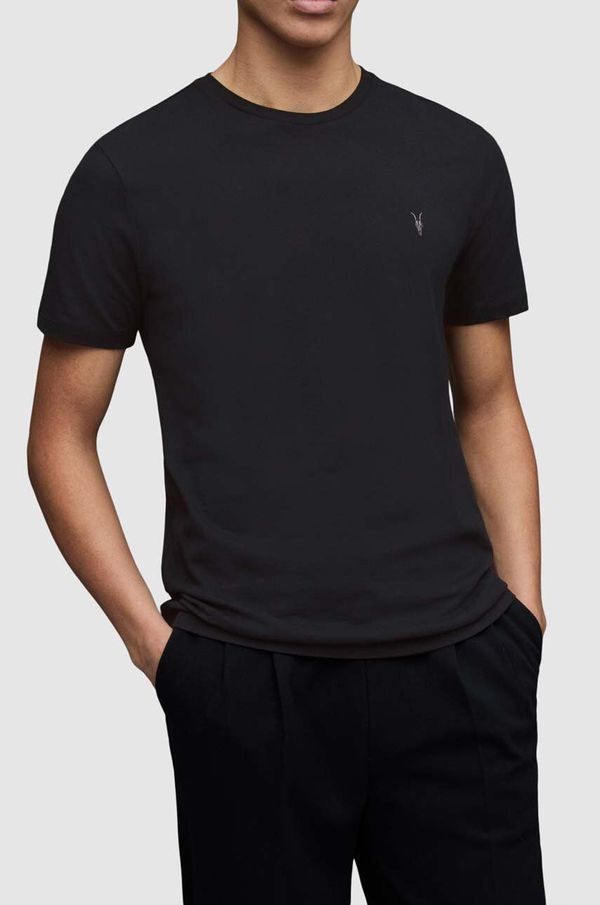 AllSaints Pamučna majica AllSaints BRACE SS CREW 3-pack za muškarce, boja: crna, bez uzorka