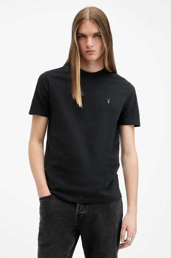 AllSaints Pamučna majica AllSaints BRACE za muškarce, boja: crna, bez uzorka, M030JB