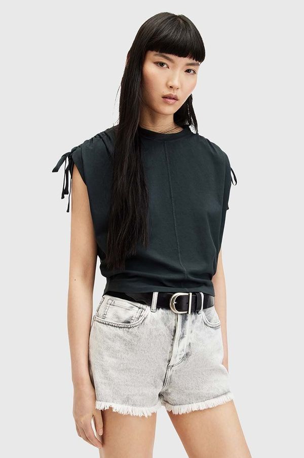 AllSaints Pamučna majica AllSaints CASSIE TEE za žene, boja: crna, bez uzorka, W157JA