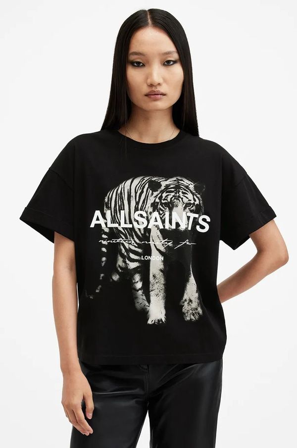 AllSaints Pamučna majica AllSaints KIT BRIAR za žene, boja: crna, W151JB