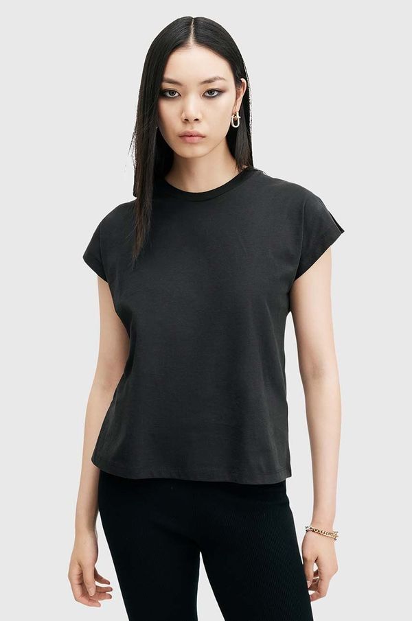 AllSaints Pamučna majica AllSaints RUE TEE za žene, boja: crna, W185JB
