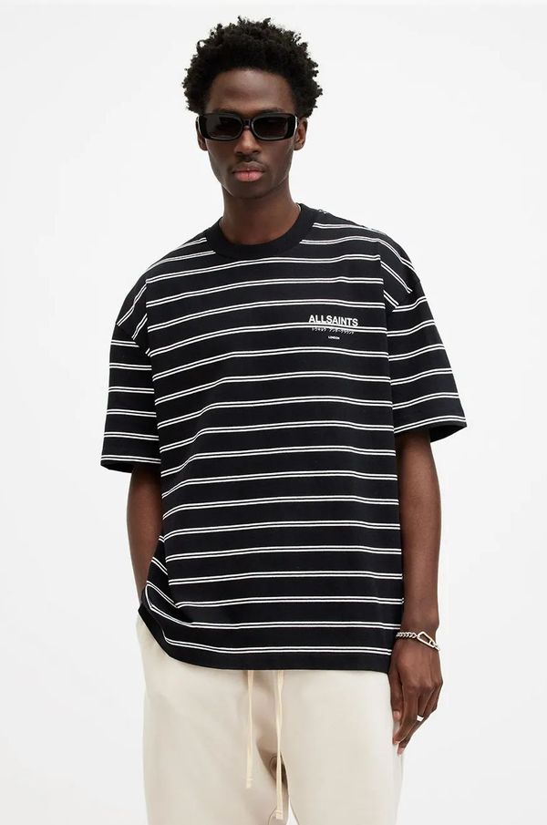 AllSaints Pamučna majica AllSaints UNDERGROUND STRIPE S s uzorkom