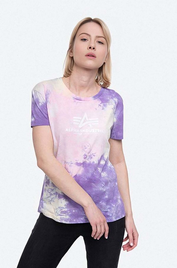 Alpha Industries Pamučna majica Alpha Industries Basic Tee Batik Wmn boja: ružičasta, 116084.536-pink