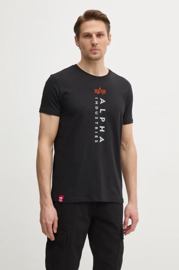 Alpha Industries Pamučna majica Alpha Industries R Print T za muškarce, boja: crna, s tiskom, 136509