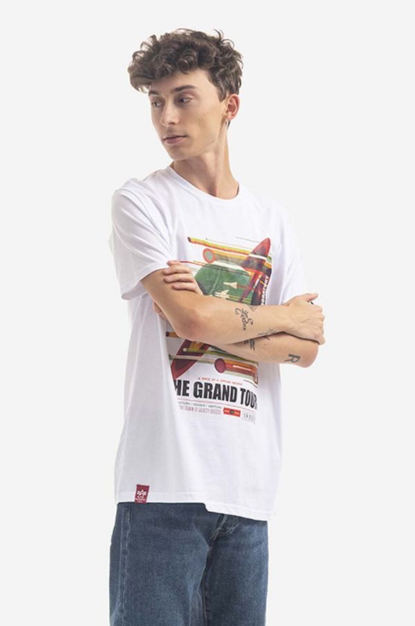 Alpha Industries Pamučna majica Alpha Industries x NASA boja: bijela, s tiskom, 116504.09-white