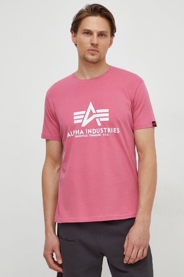 Alpha Industries Pamučna majica Alpha Industries za muškarce, boja: bijela, s tiskom