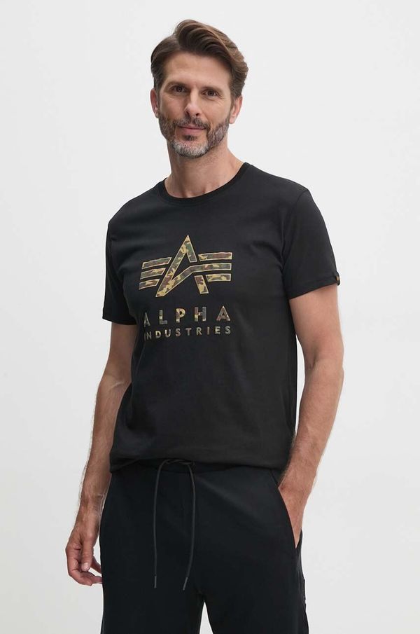 Alpha Industries Pamučna majica Alpha Industries za muškarce, boja: crna, s tiskom, 146506