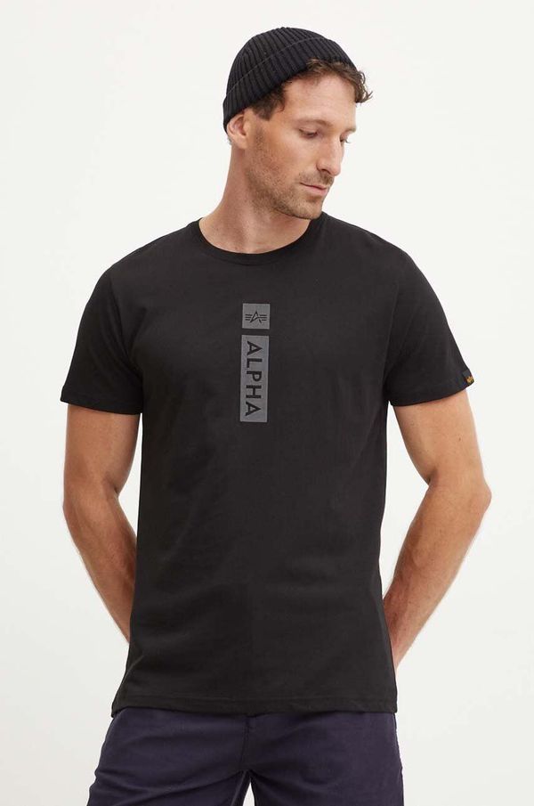 Alpha Industries Pamučna majica Alpha Industries za muškarce, boja: crna, s tiskom, 146509