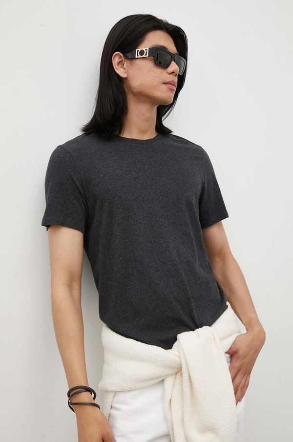 American Vintage Pamučna majica American Vintage boja: crna, melanž