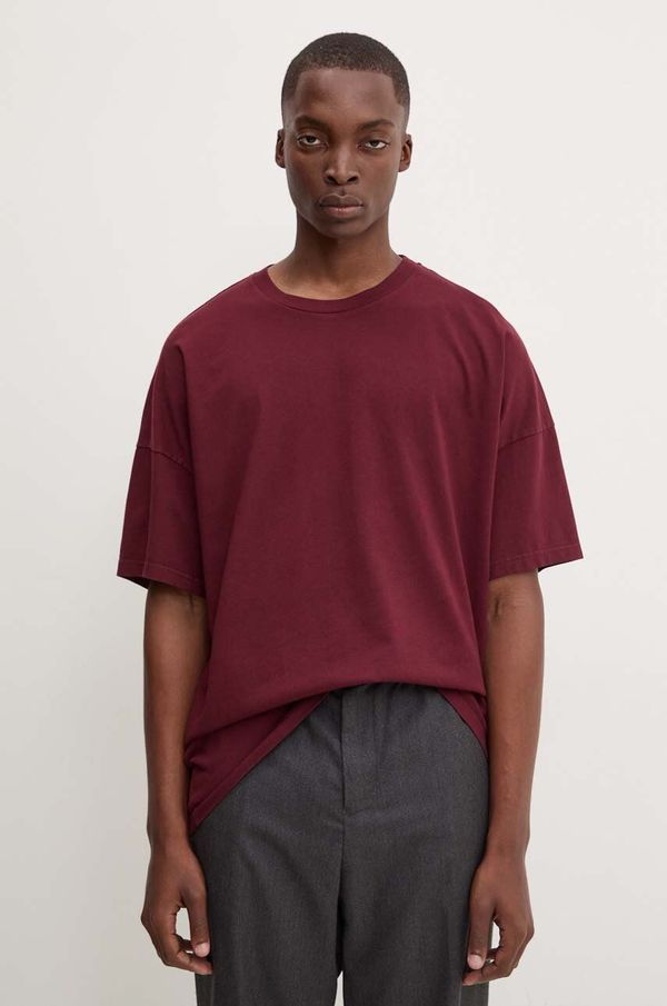 American Vintage Pamučna majica American Vintage za muškarce, boja: smeđa, bez uzorka